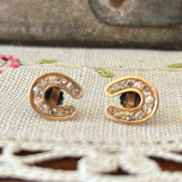 Antique 14k Old Mine Cut Diamond Studs - Picture 9 of 13
